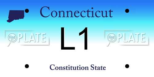 L1 Connecticut License Plate