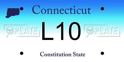 L10 Connecticut License Plate