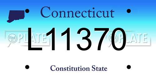 L11370 Connecticut License Plate