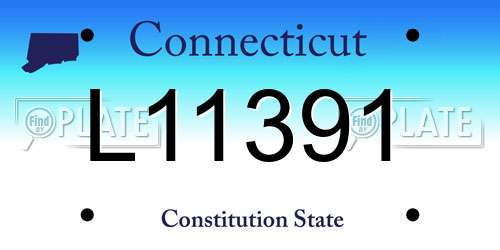 L11391 Connecticut License Plate