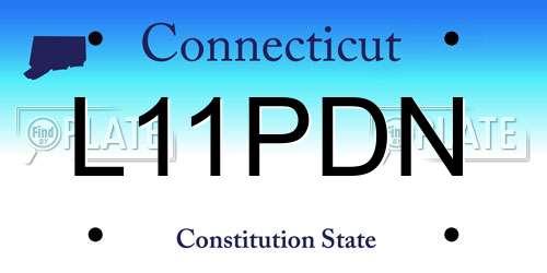 L11PDN Connecticut License Plate
