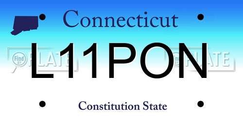 L11PON Connecticut License Plate