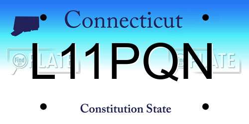 L11PQN Connecticut License Plate