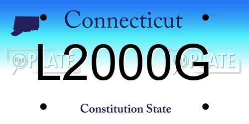 L2000G Connecticut License Plate