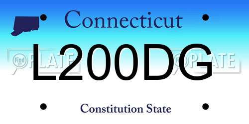 L200DG Connecticut License Plate