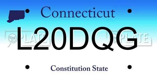 L20DQG Connecticut License Plate