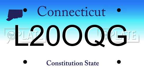 L20OQG Connecticut License Plate