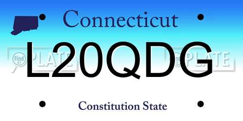 L20QDG Connecticut License Plate