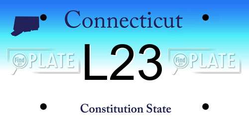 L23 Connecticut License Plate