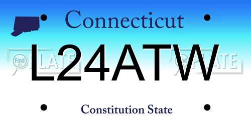 L24ATW Connecticut License Plate