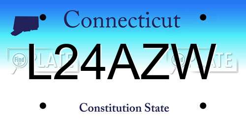L24AZW Connecticut License Plate