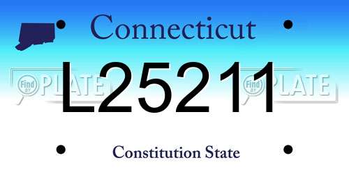 L25211 Connecticut License Plate
