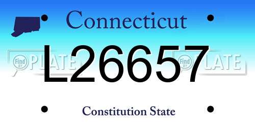 L26657 Connecticut License Plate