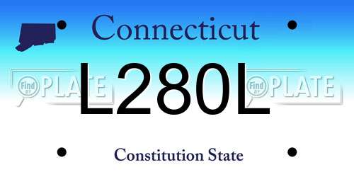 L280L Connecticut License Plate