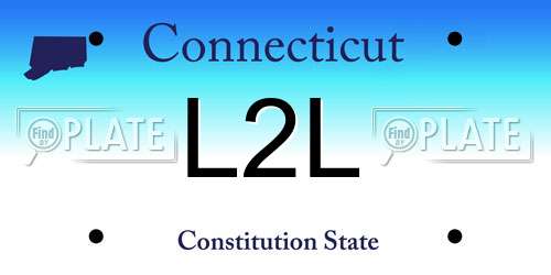 L2L Connecticut License Plate
