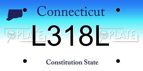 L318L Connecticut License Plate