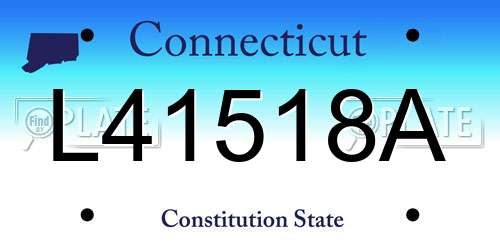 L41518A Connecticut License Plate