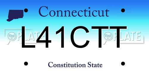 L41CTT Connecticut License Plate
