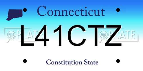 L41CTZ Connecticut License Plate