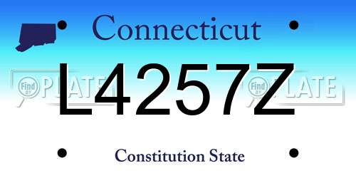 L4257Z Connecticut License Plate