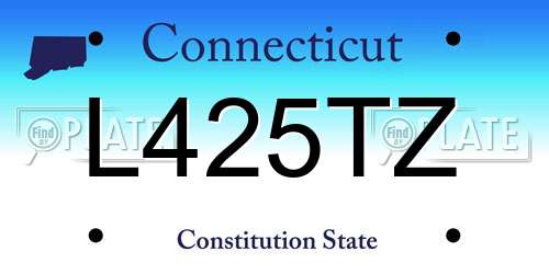 L425TZ Connecticut License Plate