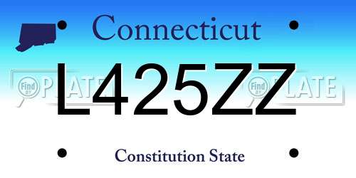 L425ZZ Connecticut License Plate