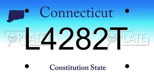 L4282T Connecticut License Plate