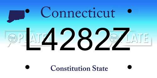 L4282Z Connecticut License Plate