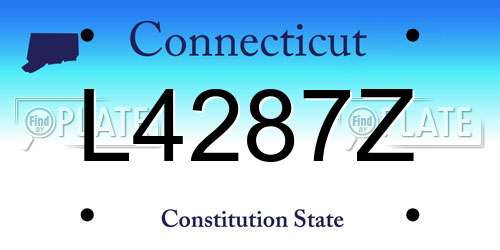 L4287Z Connecticut License Plate