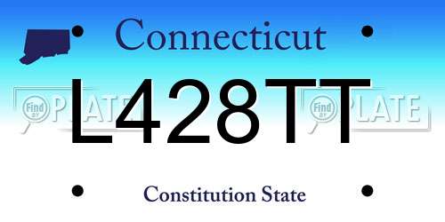 L428TT Connecticut License Plate