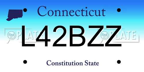 L42BZZ Connecticut License Plate