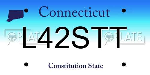L42STT Connecticut License Plate
