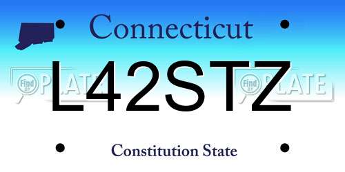 L42STZ Connecticut License Plate
