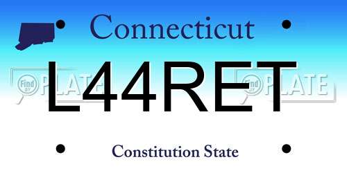 L44RET Connecticut License Plate