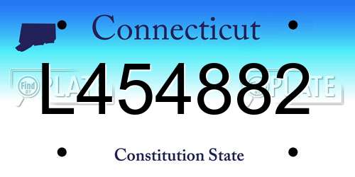 L454882 Connecticut License Plate