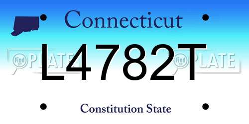 L4782T Connecticut License Plate