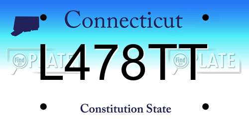 L478TT Connecticut License Plate
