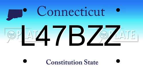 L47BZZ Connecticut License Plate