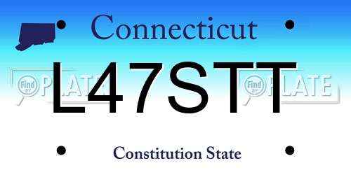 L47STT Connecticut License Plate