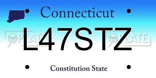 L47STZ Connecticut License Plate