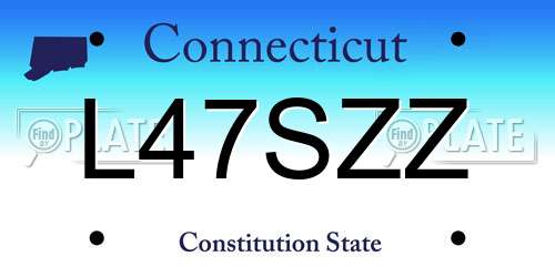 L47SZZ Connecticut License Plate