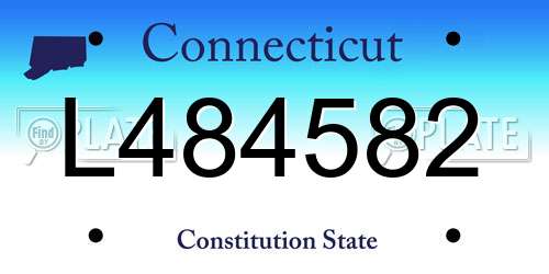 L484582 Connecticut License Plate