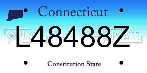 L48488Z Connecticut License Plate