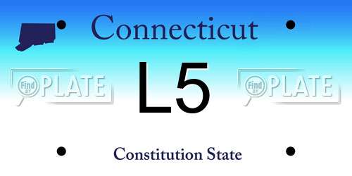 L5 Connecticut License Plate