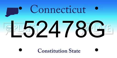 L52478G Connecticut License Plate