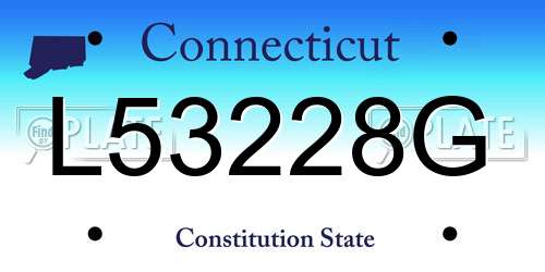 L53228G Connecticut License Plate