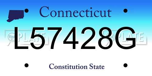 L57428G Connecticut License Plate