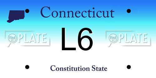 L6 Connecticut License Plate