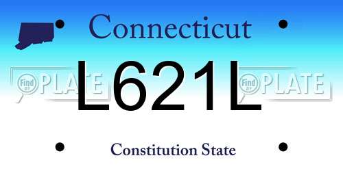 L621L Connecticut License Plate