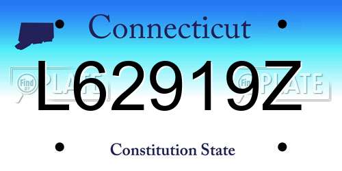 L62919Z Connecticut License Plate